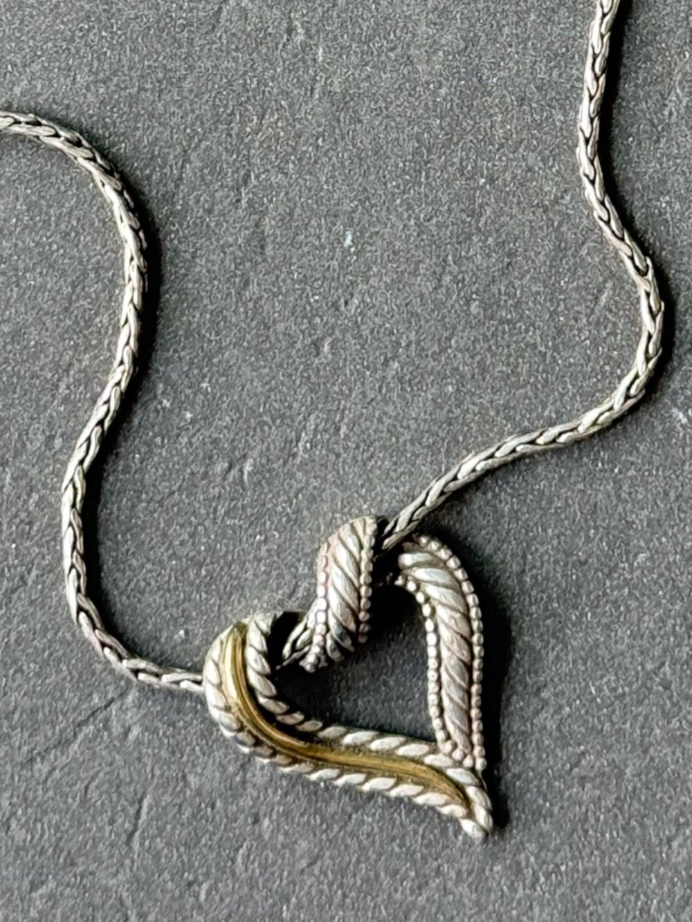 BRIGHTON "Collectibles" Silver-Plated Open Heart Pendant Necklace